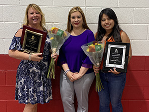 2023-2024 Teacher of the Year and Employee of the Year with superintendent/principal